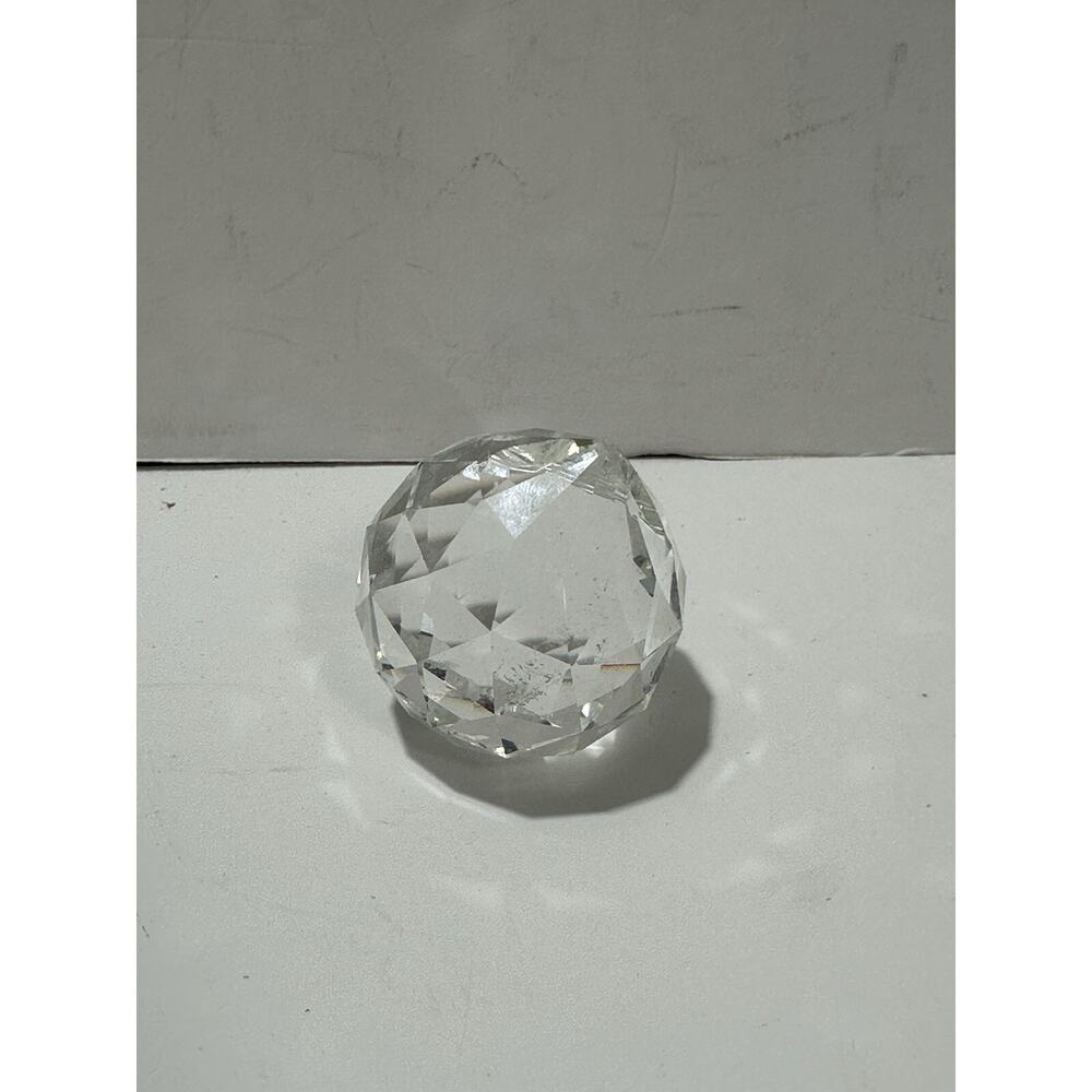 Hanging CRYSTAL BALL Clear Faceted Sphere Sun Catcher Rainbow Prism Ornament